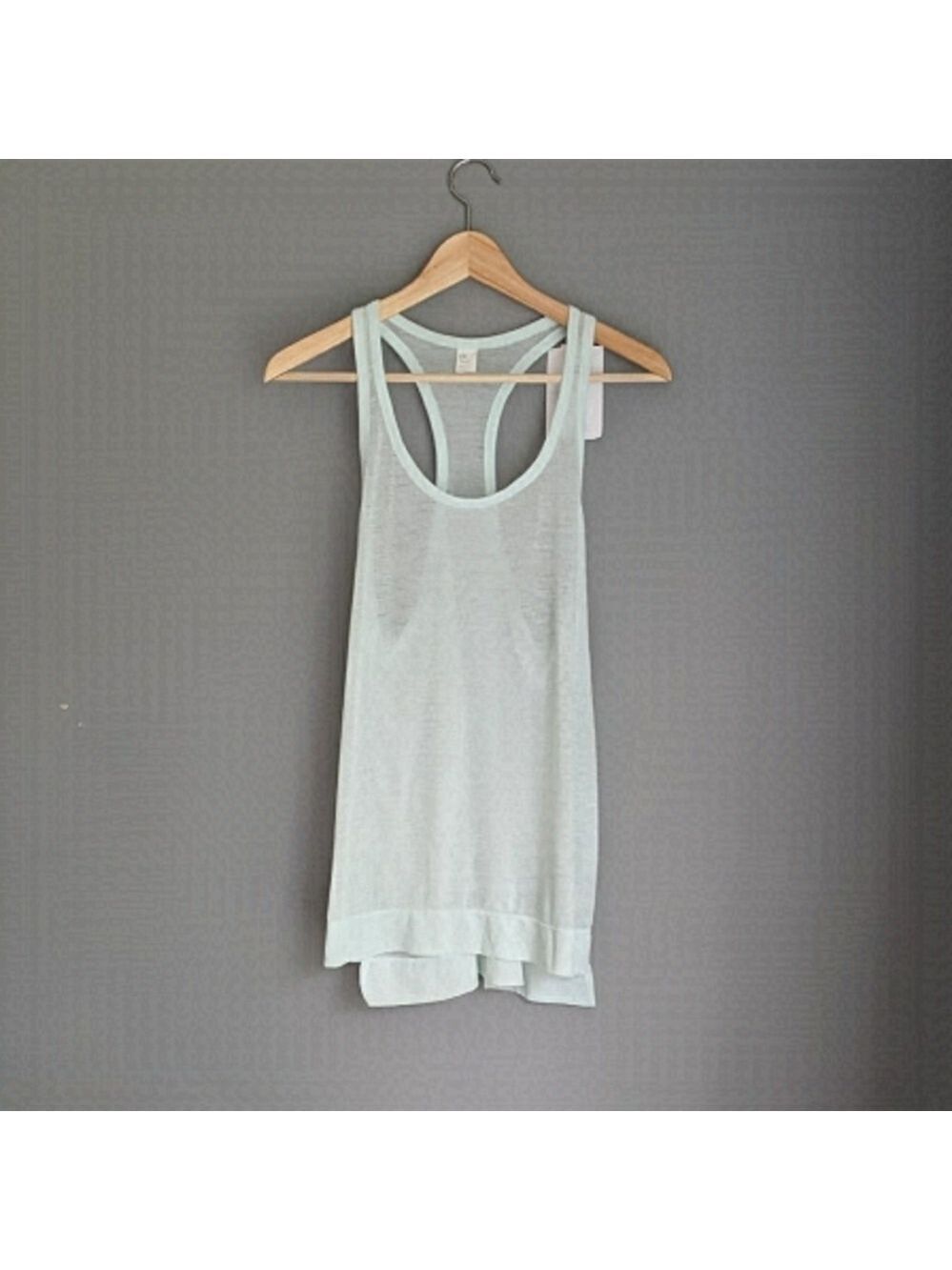 𝅺gap Active Mint Green Racerback Sheer Tank Top NWT